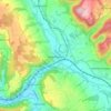 Topografische kaart Untersteinach, hoogte, reliëf