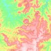 Topografische kaart Rio Paranaíba, hoogte, reliëf