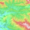 Topografische kaart Valle de Valdelaguna, hoogte, reliëf