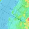 Topografische kaart Hudson Yards, hoogte, reliëf