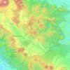 Topografische kaart Kerinci, hoogte, reliëf
