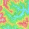Topografische kaart Posina, hoogte, reliëf