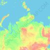 Topografische kaart Krasnoyarsk Krai, hoogte, reliëf