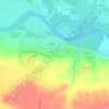 Topografische kaart Las Perlas, hoogte, reliëf