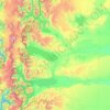 Topografische kaart Lago Argentino, hoogte, reliëf