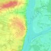 Topografische kaart Serock, hoogte, reliëf
