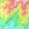 Topografische kaart Guijo de Santa Bárbara, hoogte, reliëf