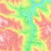 Topografische kaart Huantar, hoogte, reliëf