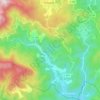 Topografische kaart Cros, hoogte, reliëf