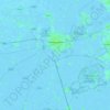 Topografische kaart Leeuwarden, hoogte, reliëf