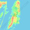 Topografische kaart Tukarak Island, hoogte, reliëf