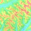 Topografische kaart Durfort-Lacapelette, hoogte, reliëf