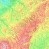 Topografische kaart Plateau van Langres, hoogte, reliëf