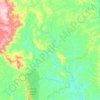 Topografische kaart Alvorada de Minas, hoogte, reliëf