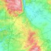 Topografische kaart Megido Regional Council, hoogte, reliëf