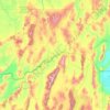 Topografische kaart Elko County, hoogte, reliëf