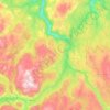Topografische kaart Rennebu, hoogte, reliëf