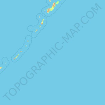 Topografische kaart Îles Kouriles, hoogte, reliëf