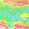 Topografische kaart Arenas, hoogte, reliëf