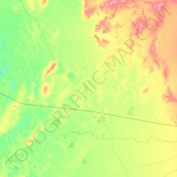 Topografische kaart Ivanhoe, hoogte, reliëf
