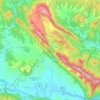 Topografische kaart ZEPA-ZEC Valderejo-Sobrón-Sierra de Árcena, hoogte, reliëf