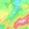 Topografische kaart Serranillos, hoogte, reliëf