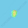 Topografische kaart Elliðaey, hoogte, reliëf