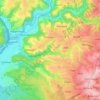Topografische kaart Jabach, hoogte, reliëf
