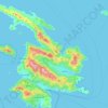 Topografische kaart Kalymnos, hoogte, reliëf