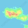 Topografische kaart Islas Charles, hoogte, reliëf