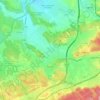 Topografische kaart Cabriès, hoogte, reliëf