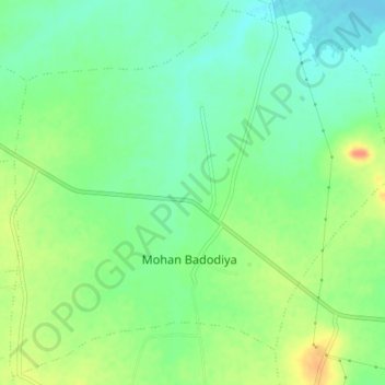 Topografische kaart Moman Barodiya, hoogte, reliëf
