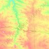 Topografische kaart Billings County, hoogte, reliëf
