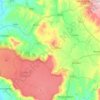 Topografische kaart Genoni, hoogte, reliëf