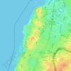 Topografische kaart יפו, hoogte, reliëf