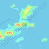 Topografische kaart Tinaga Island, hoogte, reliëf