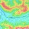 Topografische kaart Castañeda, hoogte, reliëf