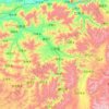 Topografische kaart Gyantse County, hoogte, reliëf