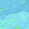 Topografische kaart Het Hogeland, hoogte, reliëf