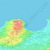 Topografische kaart Alger, hoogte, reliëf