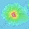 Topografische kaart Rangitoto Island, hoogte, reliëf