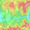 Topografische kaart Montjay, hoogte, reliëf