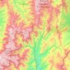 Topografische kaart Palanda, hoogte, reliëf