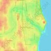 Topografische kaart South Milwaukee, hoogte, reliëf