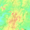 Topografische kaart Asheboro, hoogte, reliëf
