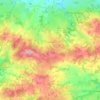 Topografische kaart Roches, hoogte, reliëf
