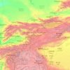 Topografische kaart Kirgizië, hoogte, reliëf