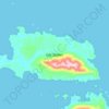 Topografische kaart Isla Stokes, hoogte, reliëf
