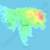 Topografische kaart Goli otok, hoogte, reliëf