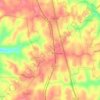 Topografische kaart Whitley City, hoogte, reliëf